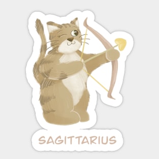 Sagittarius cat zodiac sign Sticker